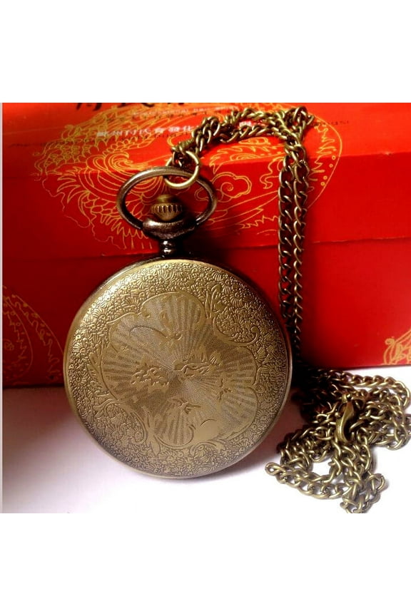 Herunwer Shield Men's Pocket Watch, Arabic Numeral Digital Scale Men's Quartz Pocket Watch, Men's Quartz Pocket Watches