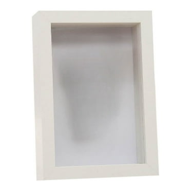 Herunwer Small Shadow Box 4x6 Picture Frame with HD Plexiglass Deep Wood Memory Box Display case for Flowers,Ticket,Memorabilia,Keepsake,Medal,Art and Photos