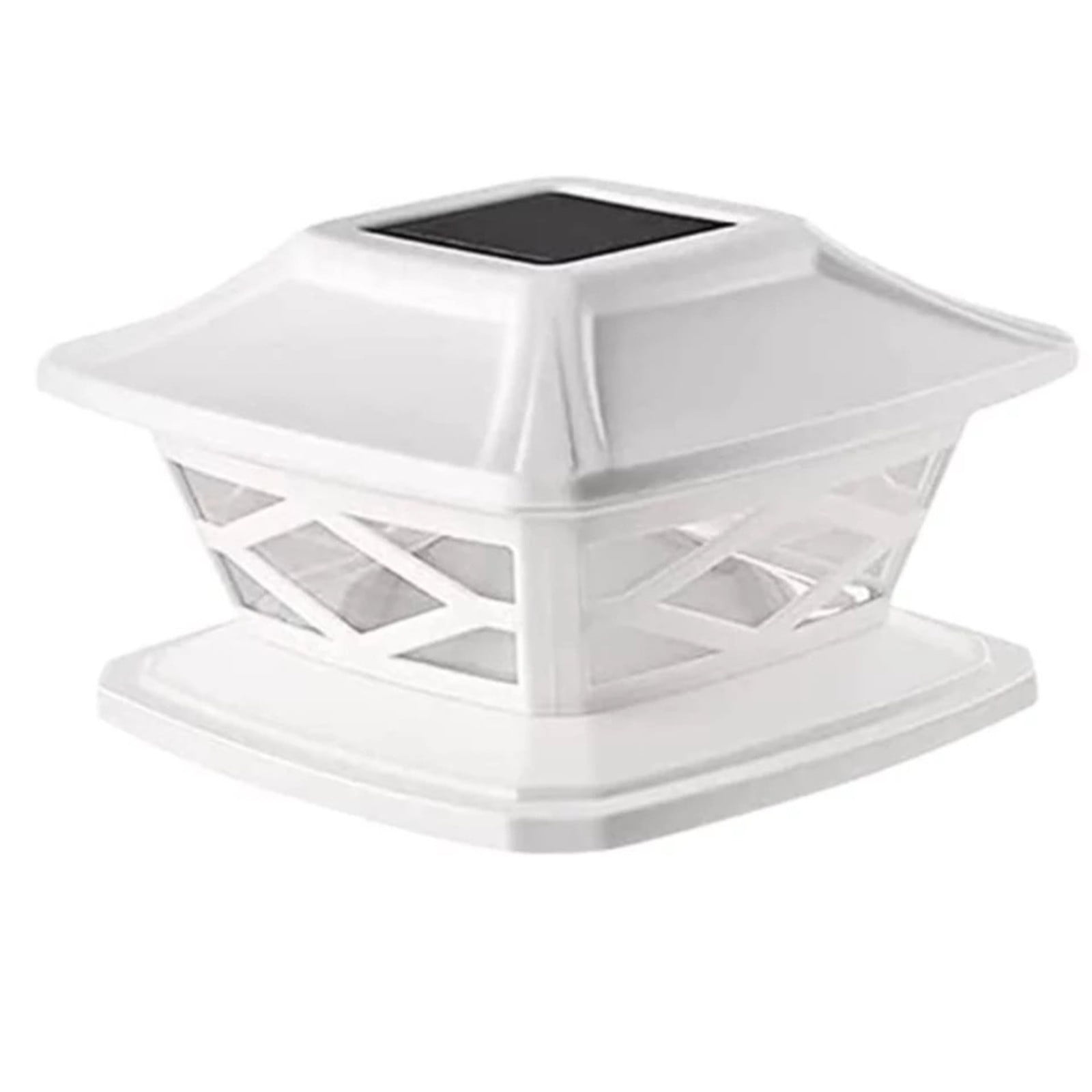 Herunwer Solar Outdoor Lamp Post Headlight Dual Color Landscape Lamp