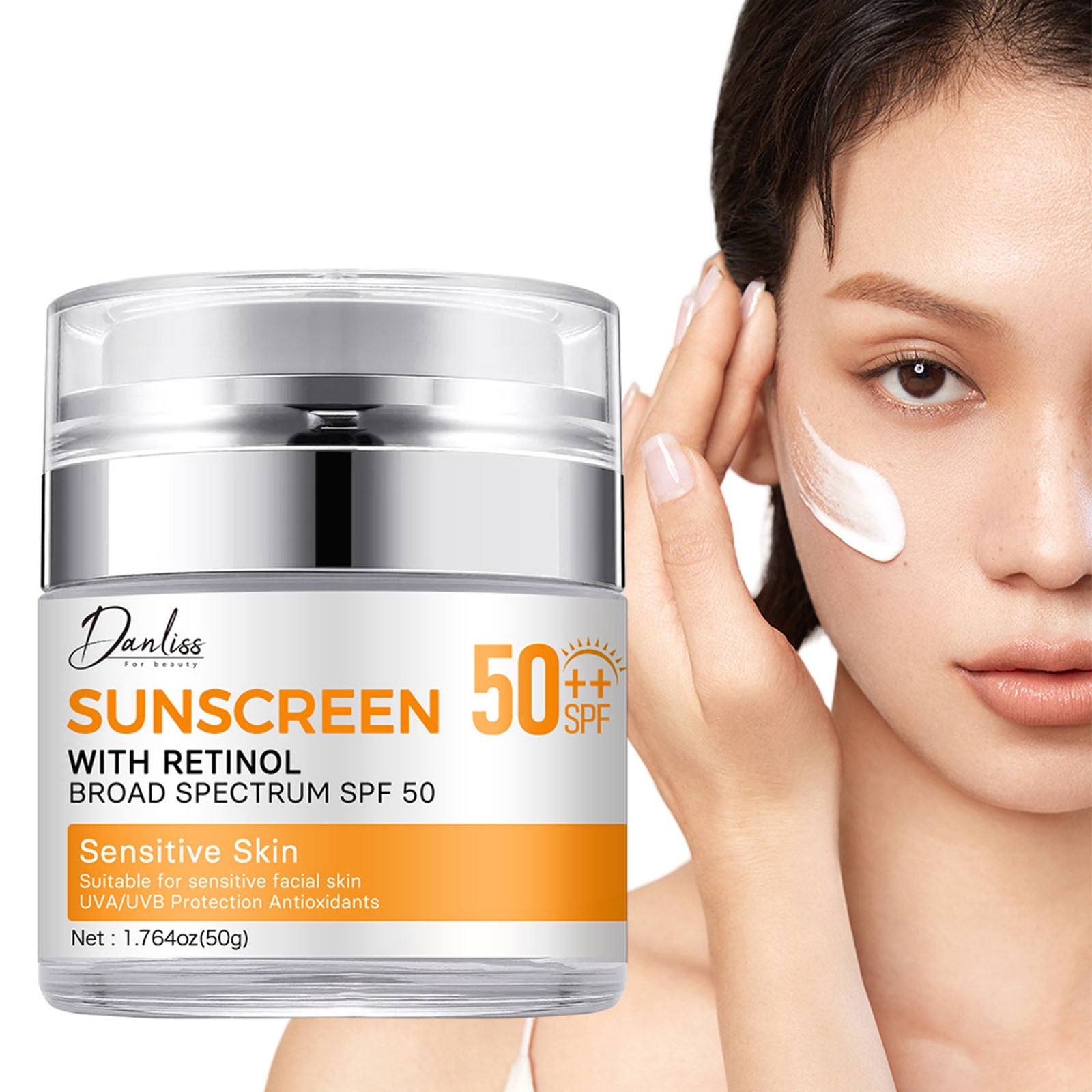 Herunwer Sunscreen, SPF 50 with Broad Spectrum UVA UVB Protection, OilFree FastAbsorbing