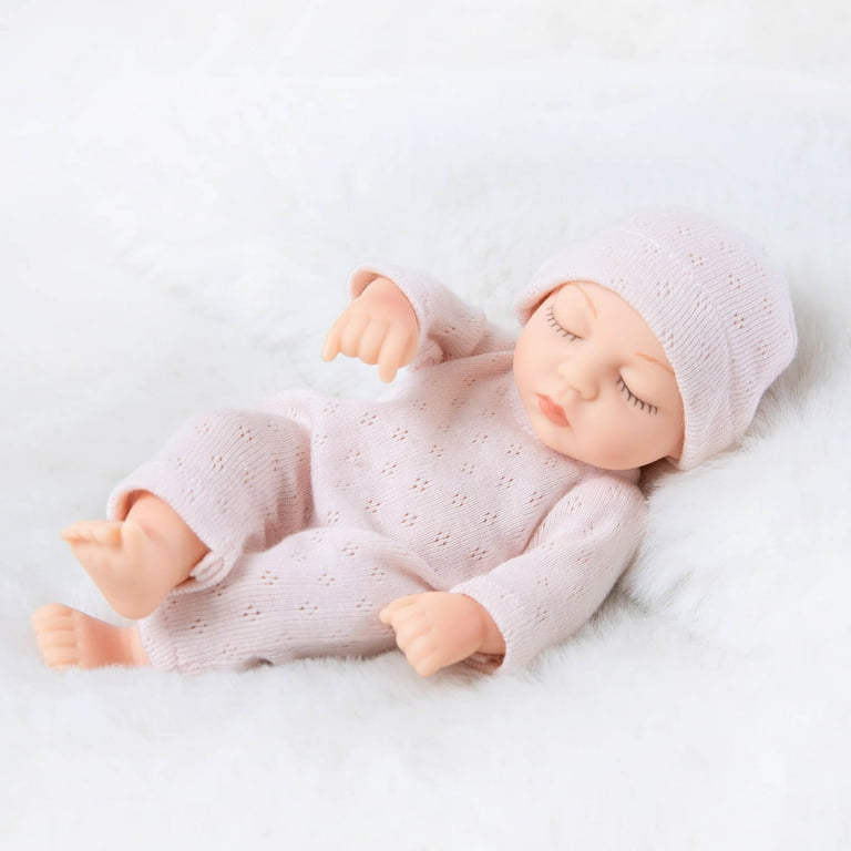 Herunwer Reborn Baby Doll Full Body Silicone Mini Realistic Sleeping Baby Soft Body Like Real Baby Lifelike Newborn The Look Real Baby Walmart