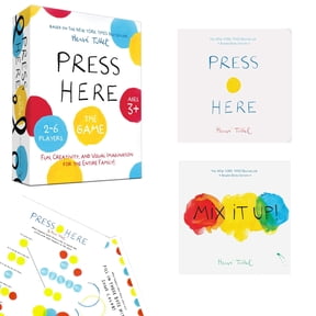 Herv Tullet Interactive Gift Set Includes Press Here Board Book, Mix It Up! Boardbook, Press Here Game of Art for Children, and Activity Pages (the Power of Imagination for Preschool and Beyond)