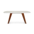 thumbnail image 1 of Herval 67" x 43" Rectangular Solid Wood Modern Dining Table in Oak, 1 of 8