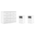thumbnail image 1 of Herval Nevada Collection 3 Piece Engineered Wood Bedroom Set in White, 1 of 10