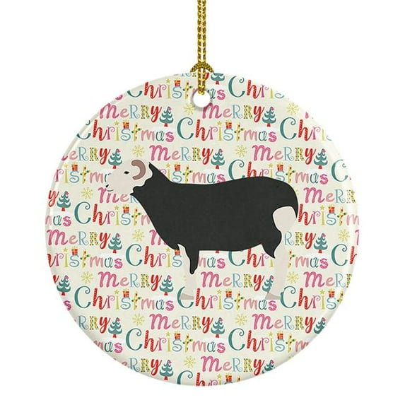 Herwick Sheep Christmas Ceramic Ornament 2.8 in x 2.8 in