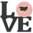 thumbnail image 1 of Herwick Sheep Pink Check Metal Wall Artwork LOVE, 1 of 2