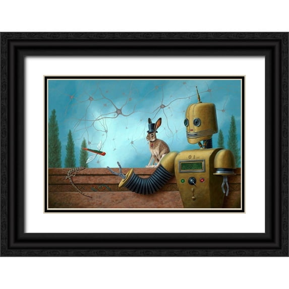 Herzog, Linda Ridd 14x11 Black Ornate Wood Framed with Double Matting Museum Art Print Titled - Zero One