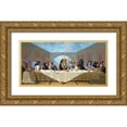 thumbnail image 1 of Herzog, Linda Ridd 14x9 Gold Ornate Wood Framed with Double Matting Museum Art Print Titled - Last Supper, 1 of 4