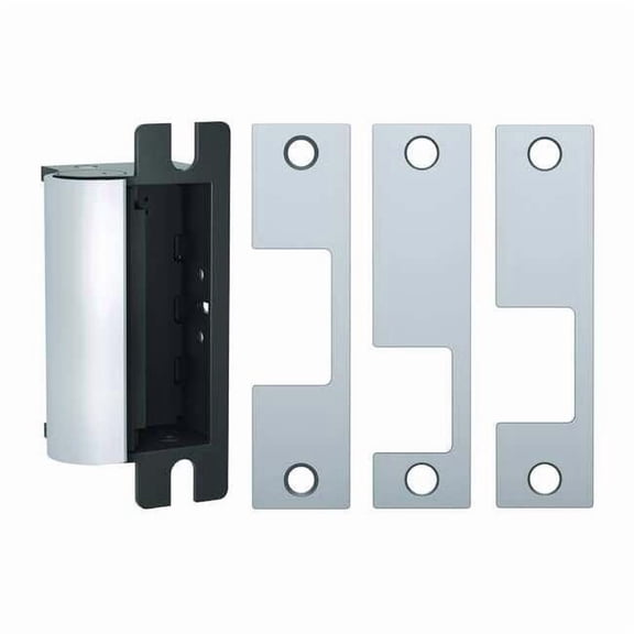 Electric Door Strike, Stainless Steel, Dull Stainless Steel, Includes: (3) Faceplates, Strike Body