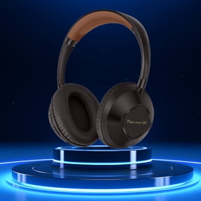 Hesh ANC Over-Ear Noise Cancelling Wireless Headphones with Charging Cable, 22 Hr Battery, Microphone, Works with iPhone Android and Bluetooth Devices(Brown)