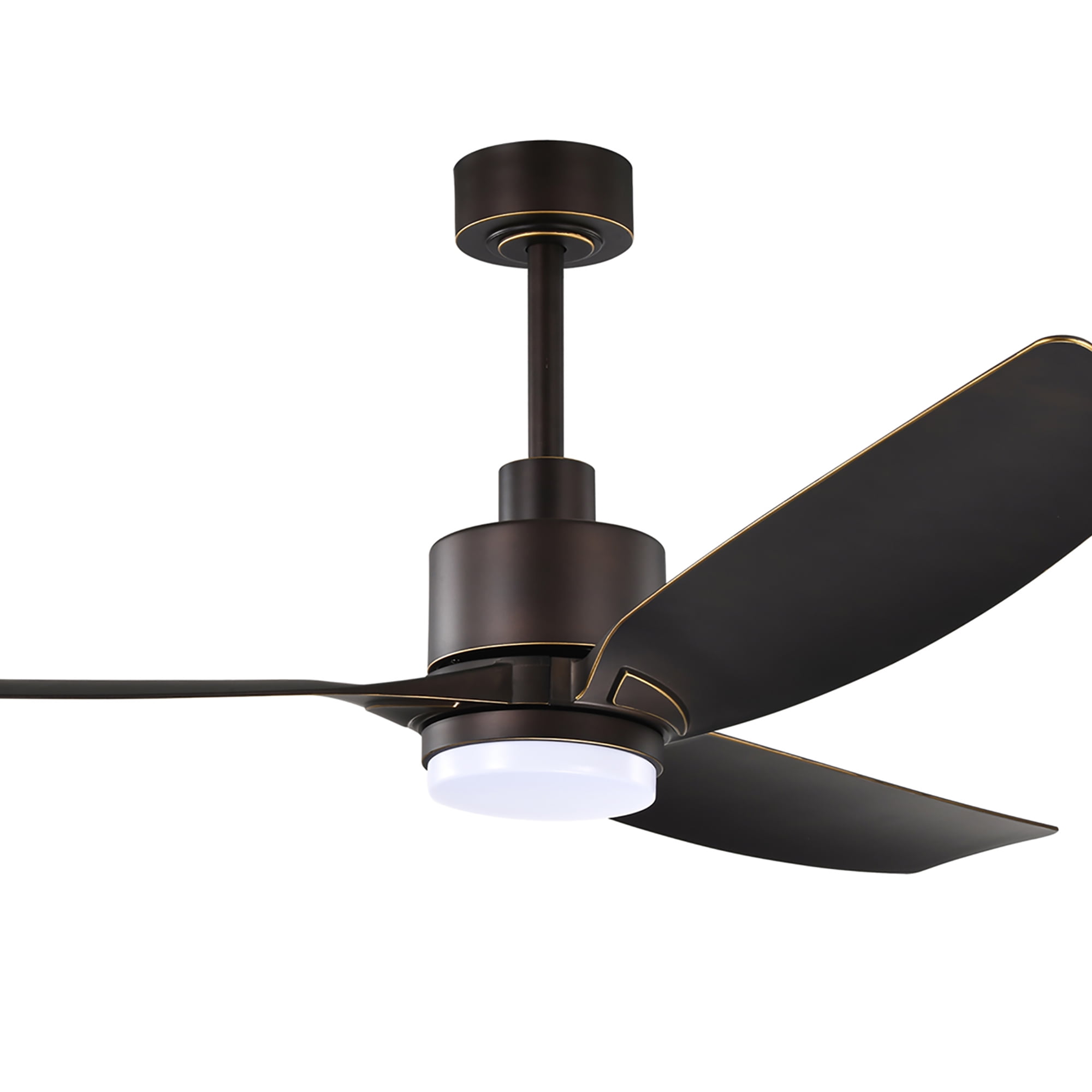 Heshor 56 in. 1-Light Indoor Oil-Rubbed Bronze Finish Ceiling Fan with Light Kit