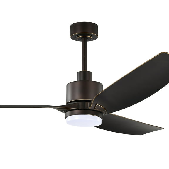 Heshor 56 in. 1-Light Indoor Oil-Rubbed Bronze Finish Ceiling Fan with Light Kit