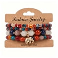 thumbnail image 1 of Heshpaws 4 PCS Bohemian Stretch Anchor Bracelets Elephant Butterfly Retro Bracelets，Jewelry Gift for Women, 1 of 1