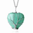 Chocker Wire Heshpaws Birthstone Heart Pendant Necklace for Women, Wire Wrapped ...