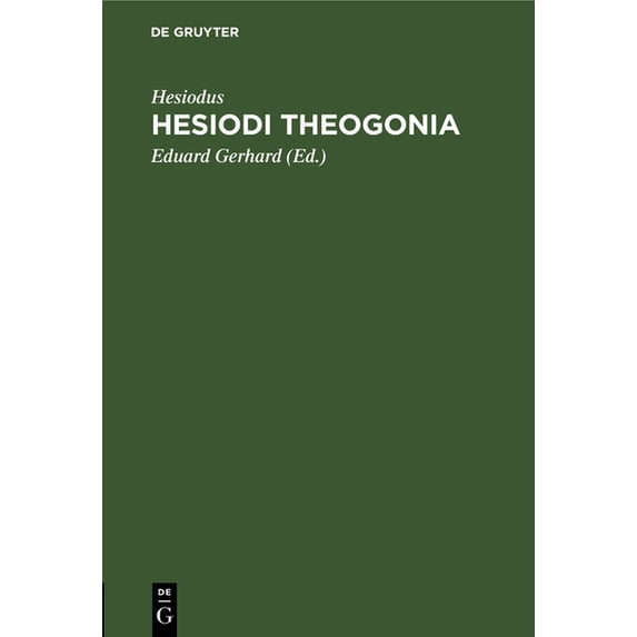 Hesiodi Theogonia, (Hardcover)