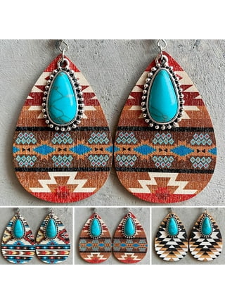 Happie Hippie - 🌵 Beautiful Large Concho Sterling Silver Earrings with  a Turquoise center~ Handcrafted Native American Southwest Jewelry  Receive a Free Sterling Silver Cleaning Cloth with Purchase We Ship, We  Deliver