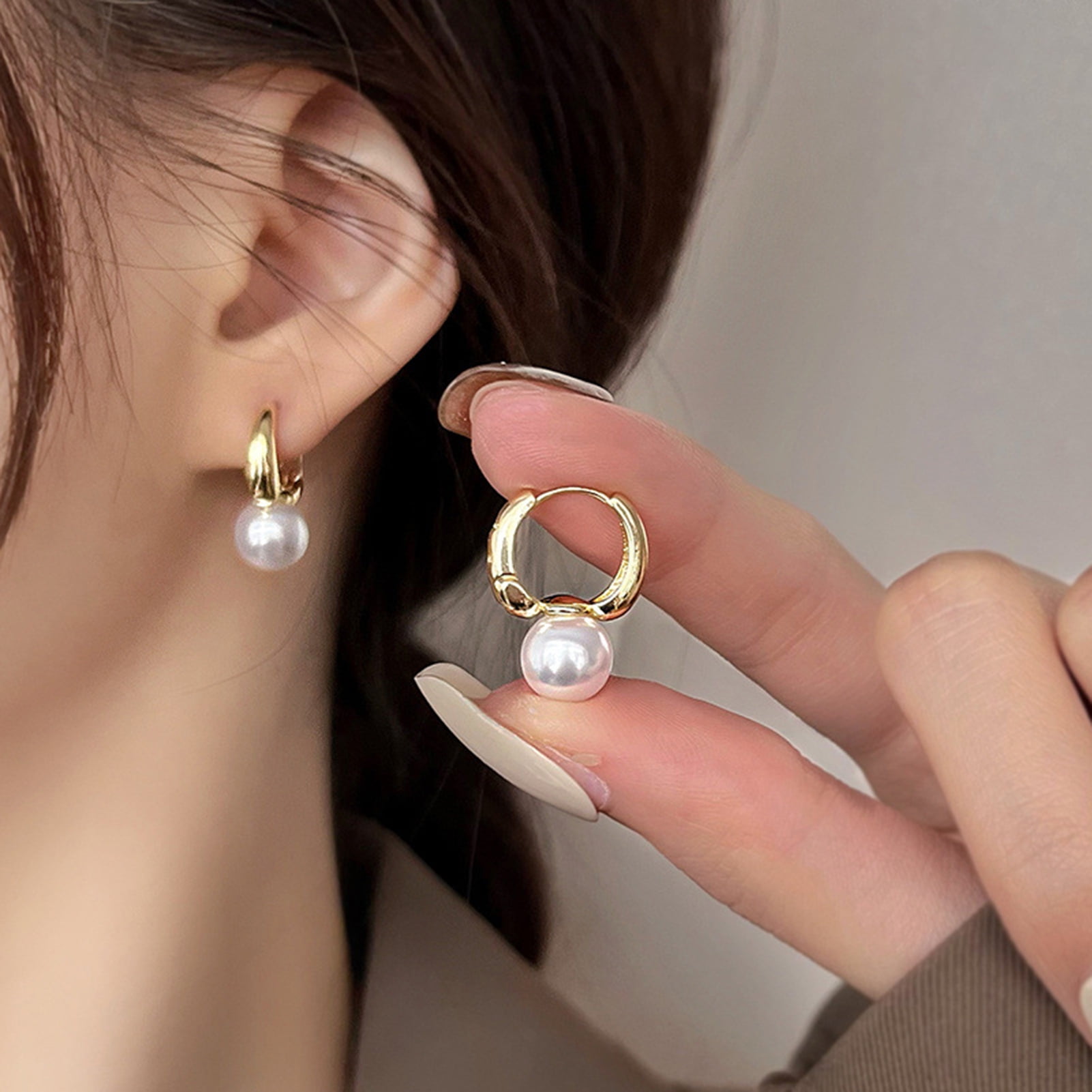 Hoop earrings with clasp sale