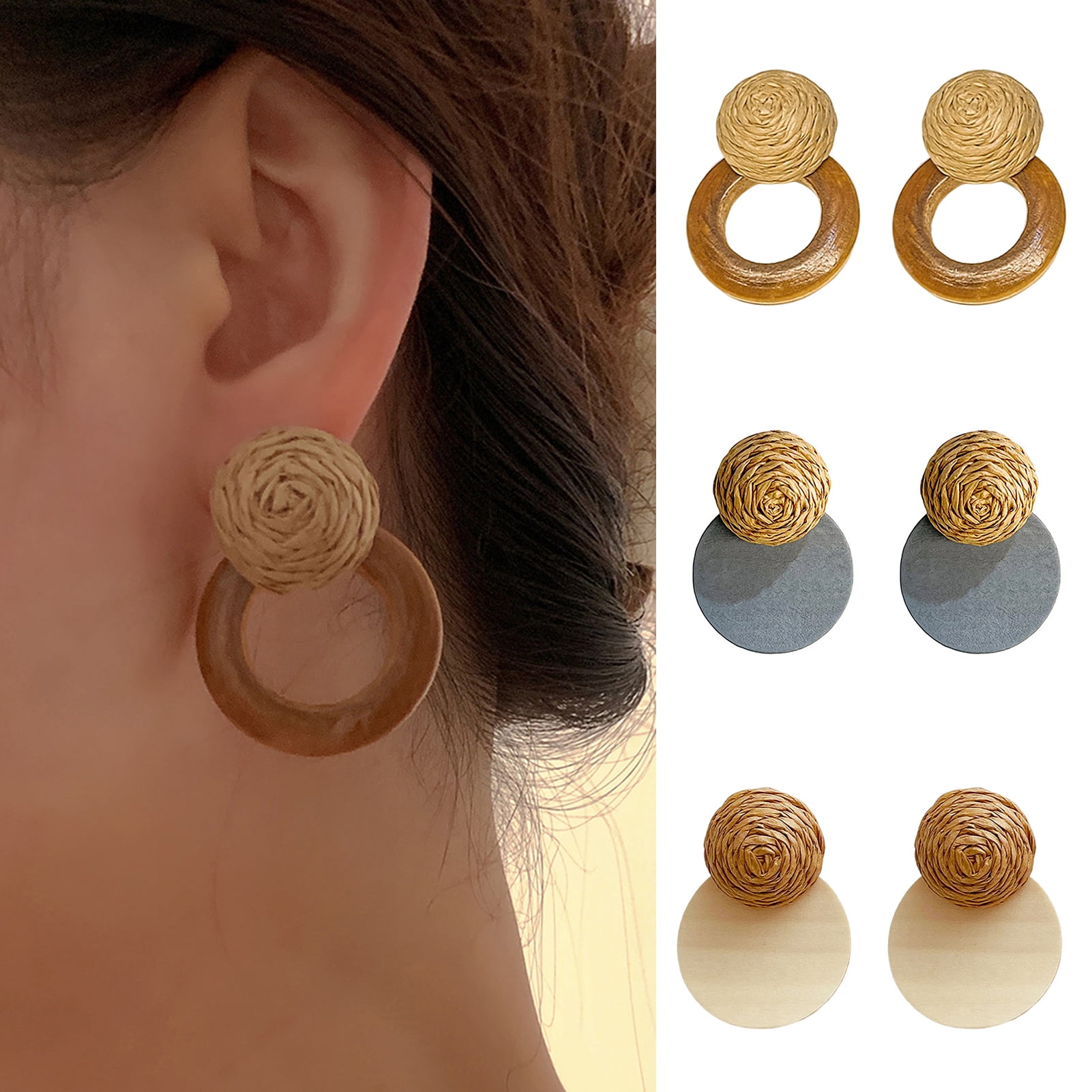 Wooden hotsell ear studs