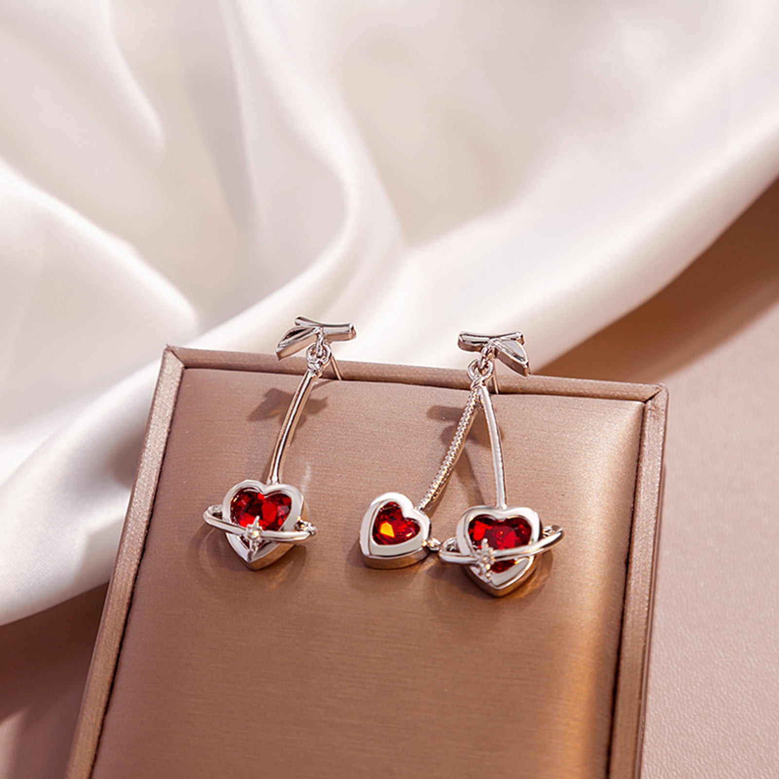 Red pendant hotsell earrings