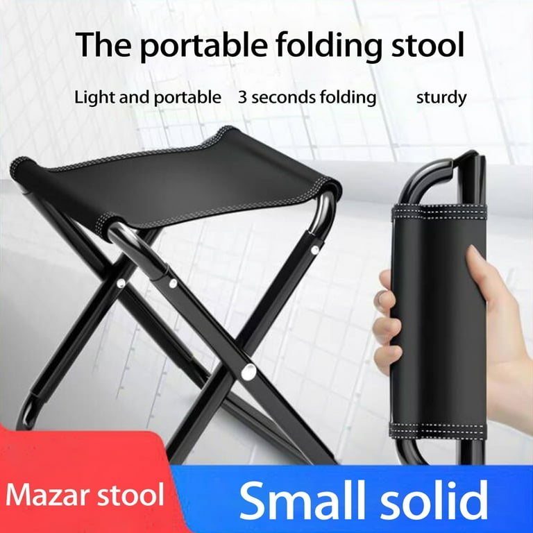 Hesroicy 1-Set Foldable Travel Stool Strong Bearing Capacity,  Dirt-Resistant, Comfortable Seat, Outdoor Folding Chair and Small Stool for  Camping Supplies 