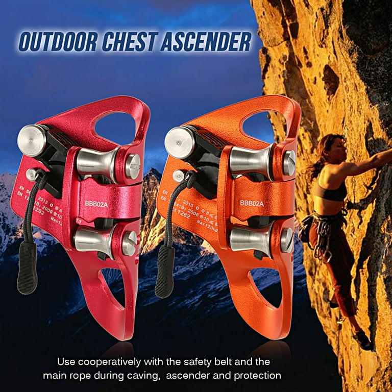 Hesroicy Climbing Hand Ascender Professional Non-slip Safe Catch Ergonomic Rappelling  Gear Equipment Left Handled Ascender for Rescue 