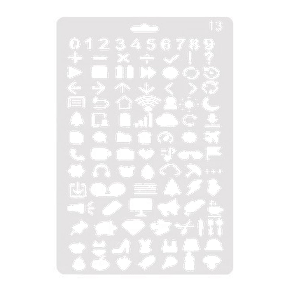 Template Number Ruler Hesroicy DIY Scrapbook Drawing Template Measuring Ruler Stencil ...