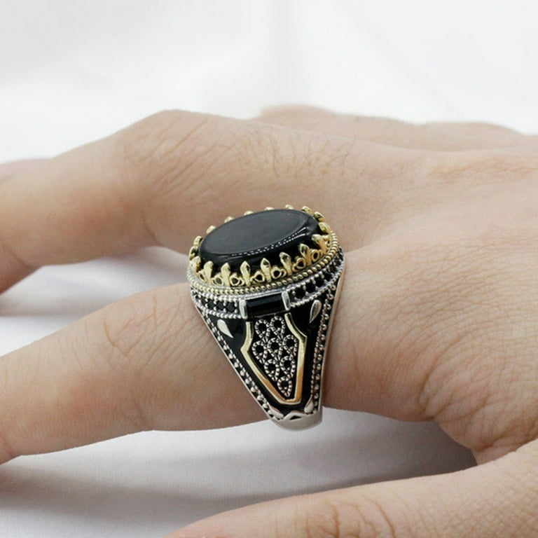 Double stone ring design for man top