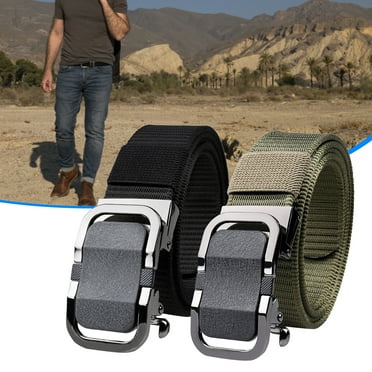 Hesroicy Nylon Belt Toothless Fine Workmanship Strong Automatic Buckle Nylon Waist Belt for Work