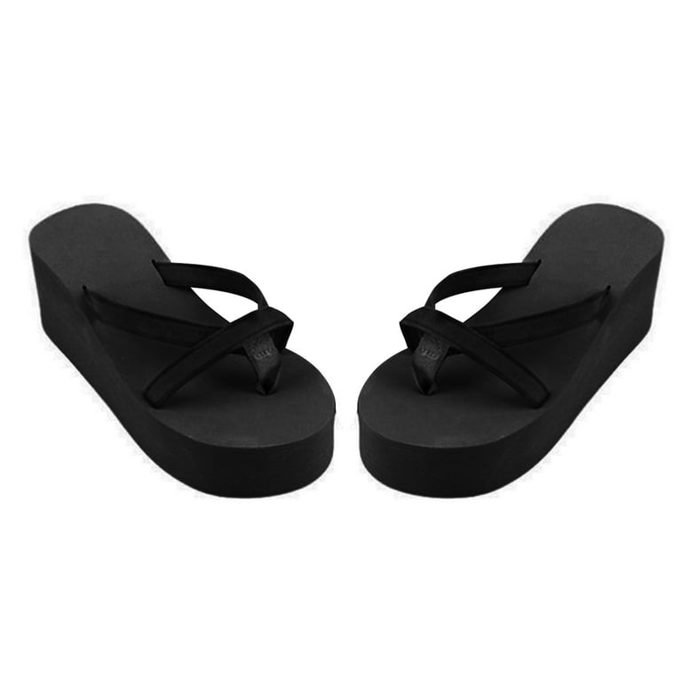 Hesroicy Stylish Women s Non Slip Flip Top Slippers with Medium Heel and Peep Toes Perfect for a Day at the Beach Walmart