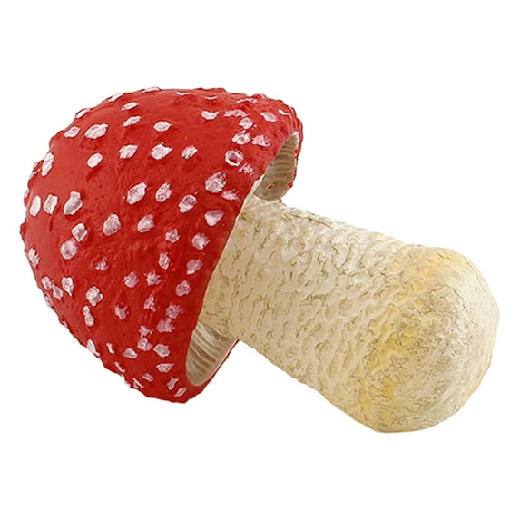 Hesroicy Vivid Fadeless Colorful Mushroom Figure Mini Simulation Mushroom Figurine Landscape Miniature Garden Decor