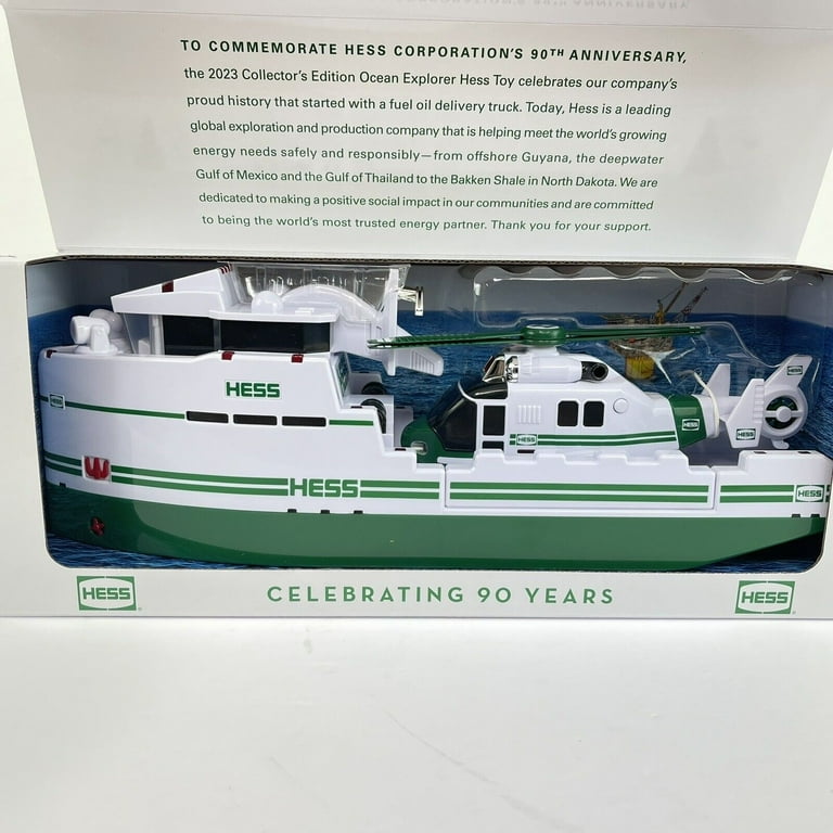 HESS 2023 Toy Truck 90th Anniversary Collector's Edition - Ocean Explorer With Boat & Helicopter