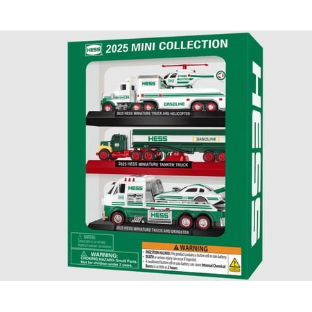 Hess 2025 Mini Collection 5 in 1 Toy Set - Truck with Helicopter, Tanker, Truck with Dragster