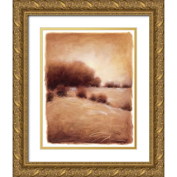 Hess, Gretchen 15x18 Gold Ornate Wood Framed with Double Matting Museum Art Print Titled - Hill Side IV