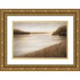 thumbnail image 1 of Hess, Gretchen 24x17 Gold Ornate Wood Framed with Double Matting Museum Art Print Titled - Lost Lagoon, 1 of 4