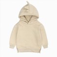 thumbnail image 1 of Hessimy 3-6 Months Toddler Boys Hoodie with 3D Dinosaur Spikes on Hood,Cool Pullover Sweatshirt with Side Slit Hem, 1 of 6