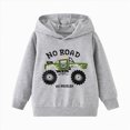 thumbnail image 1 of Hessimy 4 Years Toddler Boys Monster Truck and Dinosaur Graphic Pullover Hoodie,Fun Print Long Sleeve Sweatshirt, 1 of 9