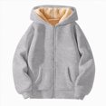 thumbnail image 1 of Hessimy 5-6 Years Toddler Boys Warm Fleece-Lined Zip-Up Hoodie,Cozy Winter Full-Zip Sweatshirt with Kangaroo Pocket, 1 of 5