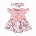 thumbnail image 1 of Hessimy Baby Bodysuit Boy Girl Clothes Soft Newborn Infant Outfit Short Sleeve Romper,Durable(Pink, 1 of 7