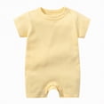 thumbnail image 1 of Hessimy Baby Bodysuit Long Sleeve Infant Romper Soft Boy Girl Unisex Newborn Clothes One Piece Outfits Summer Fall,Soft(Yellow,0-3 Months), 1 of 4