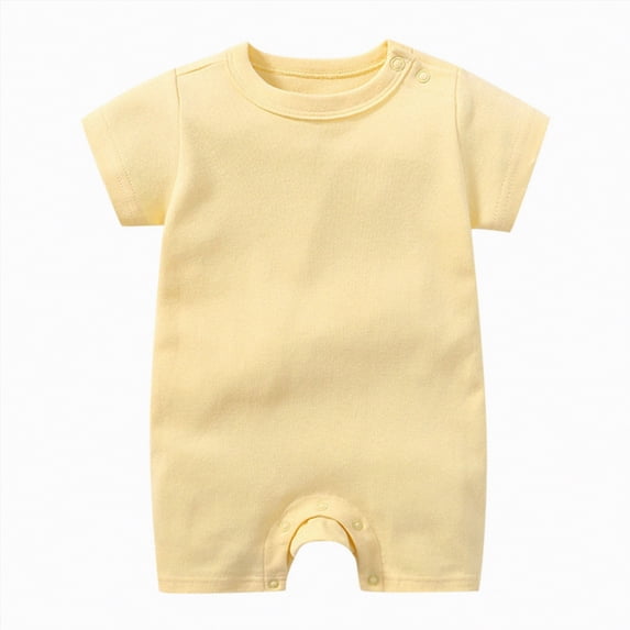 Hessimy Baby Bodysuit Long Sleeve Infant Romper Soft Boy Girl Unisex Newborn Clothes One Piece Outfits Summer Fall,Soft(Yellow,0-3 Months)