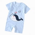 thumbnail image 1 of Hessimy Baby Bodysuits Solid Romper One-Piece Newborn Clothes Baby Shower Gifts,Comfy(Blue,0-6 Months), 1 of 4