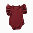 thumbnail image 1 of Hessimy Baby Boy Clothes 3 6 12 18 Months Ribbed Knitted Long Sleeve Romper and Pants Sets Newborn Fall Ribbed Knit Jumpsuit rompers (Red,6-12 Months), 1 of 5