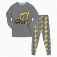 thumbnail image 1 of Hessimy Baby Boy Clothes Fall 6 12 18 24 Months Football Long Sleeve Pullover Tops & Pant Sets Toddler Winter Outfits Toddler Pajamas Sleepwear (Grey,7-8 Years), 1 of 7