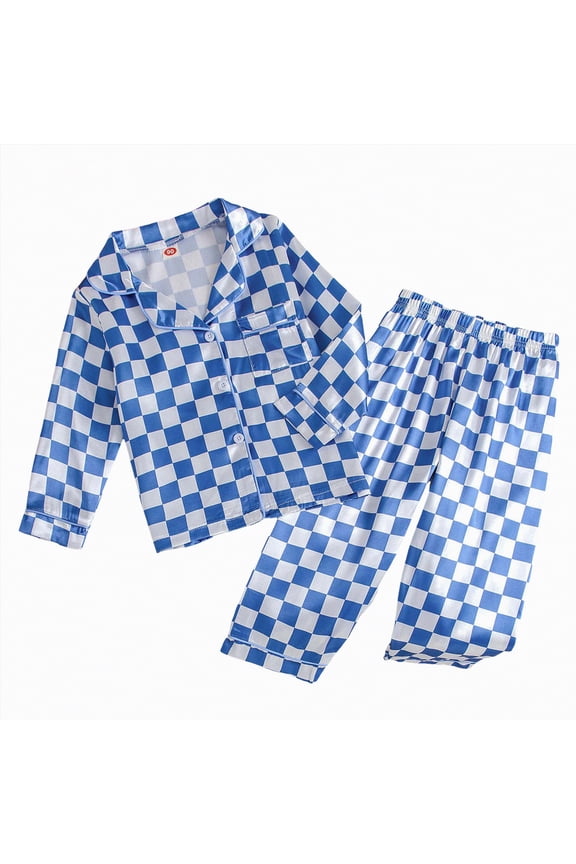 Baby Boy Fall Winter Clothes Dads Little Dude Long Sleeve Shirt And Pants Set Cute Toddler Boy Outfits Toddler Pajamas Sleepwear Girl (Sky Blue,5-6 Years)