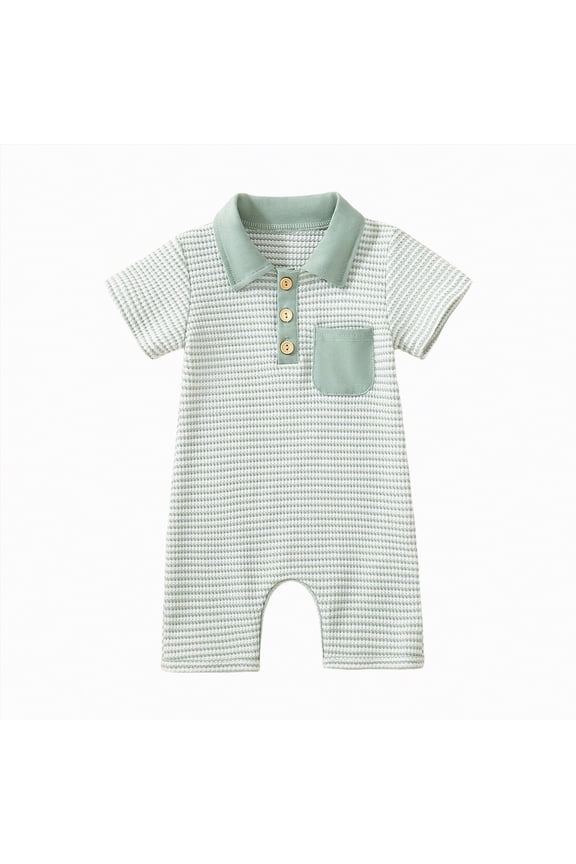 Baby Boy Girl Summer Cotton Linen Romper Clothes Basic Plain Ruffle Sleeveless Comfy Rompers Newborn Tops,Lightweight,Casual Wear(Green,12-18 Months)