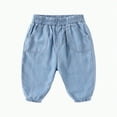 thumbnail image 1 of Hessimy Baby Boys Dress Pants Casual Chinos Button With Pockets Kids Trousers Cargo Pants For Men Cargo Pants For Men Stretch (Light Blue,3-4 Years), 1 of 7
