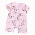 thumbnail image 1 of Hessimy Baby Boys Ruffle Sleeves Bodysuit Infant Solid Color Top Jumpsuit,Charming(Pink,6-12 Months), 1 of 3
