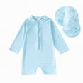 thumbnail image 1 of Hessimy Baby Boys Swim Set - Swim Shirt Graphic Tees & Board Shorts - Infant Toddler Little Boys Swimsuit(Blue,0-3 Months), 1 of 1