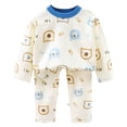 thumbnail image 1 of Hessimy Baby Boys' and Toddler Long Sleeve Top and Pants Snug Fit Cotton Pajama Set sexy pajama set for Toddler Girl Boy(Blue,12-18 Months), 1 of 4
