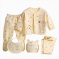 thumbnail image 1 of Hessimy Baby Gift Set Organic Cotton Layette Clothing in Box for Boys & Girls 6-12 Months 12-24 Months 2T 3T 4T 5T 6T 7T 8T 9T Children(Yellow,One Size), 1 of 4